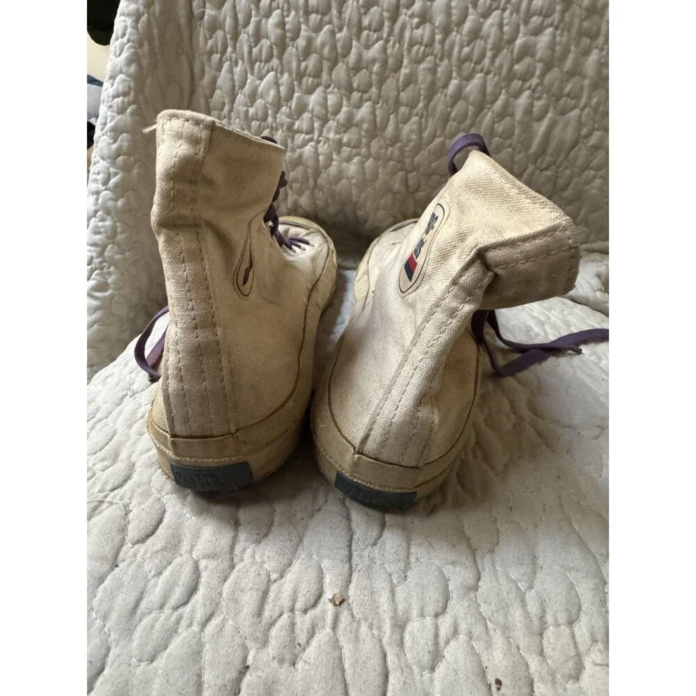 Vintage Pro-Keds High Top Basketball Shoes Off White Distressed 13” Outsole RARE